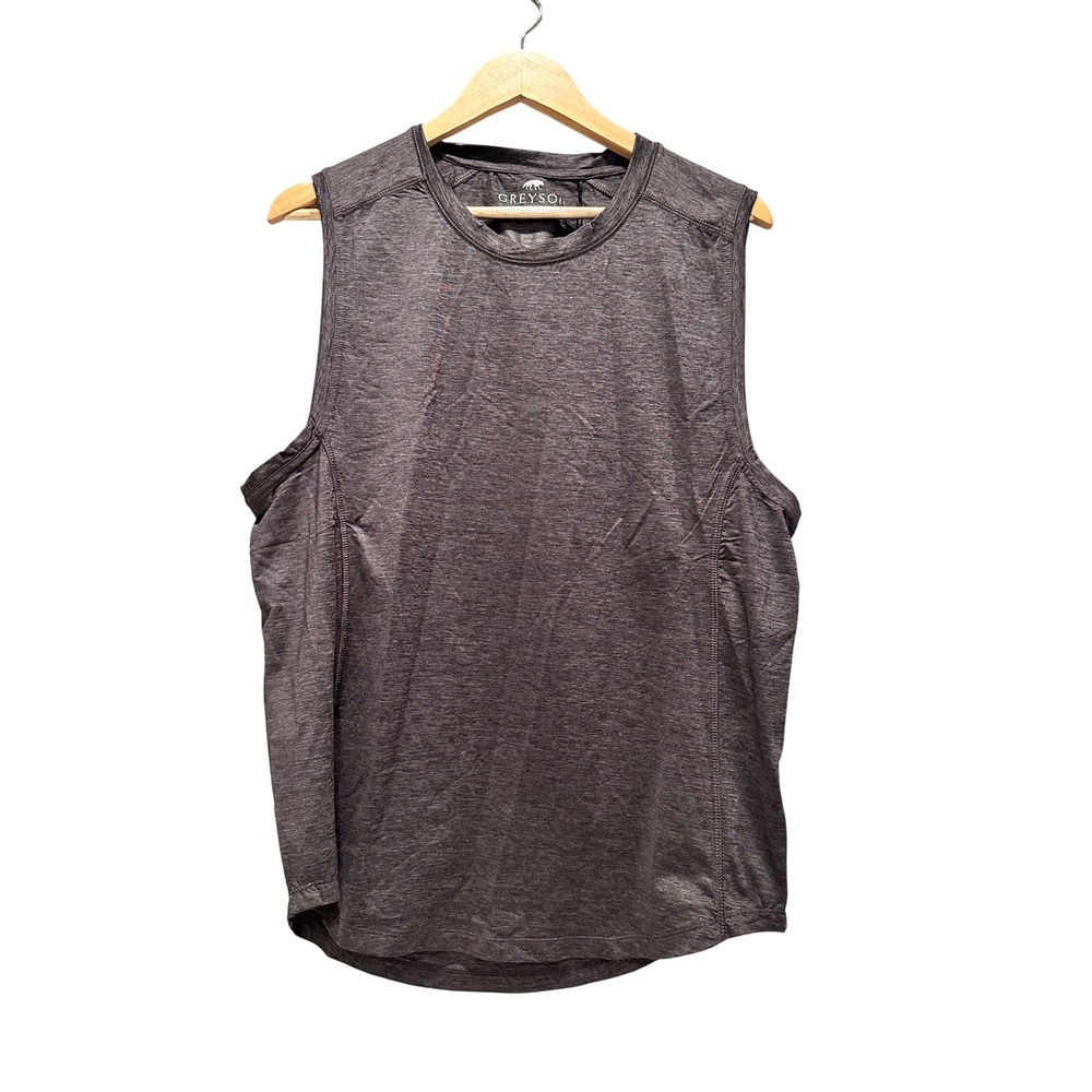 Greyson Men's Sleeveless Shirt Tank Top Grey Medium NWT Activewear Work Out Gym